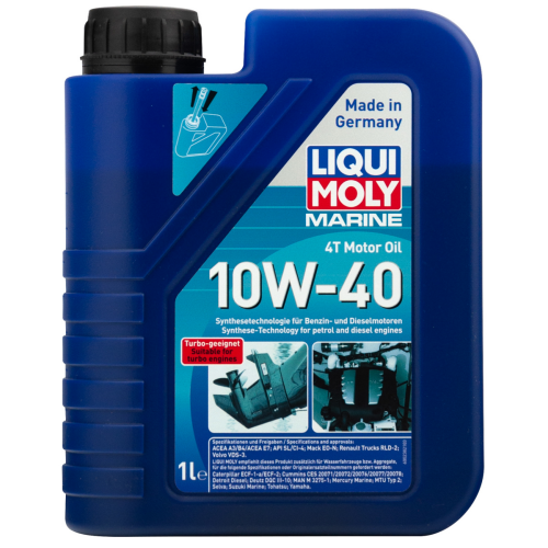 Синтетическое моторное масло для лодок Marine 4T Motor Oil 10W-40 - 1 л